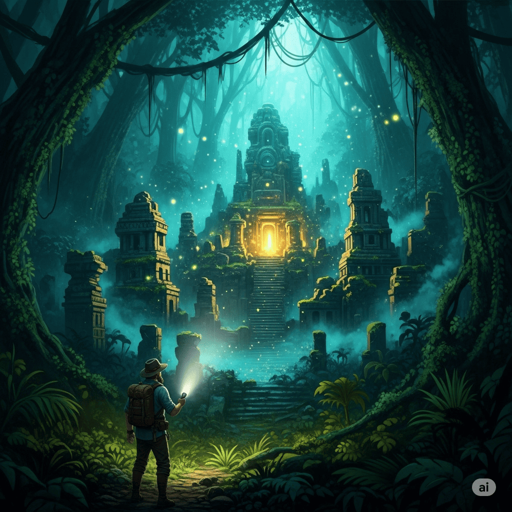 Planet landscape and a sun