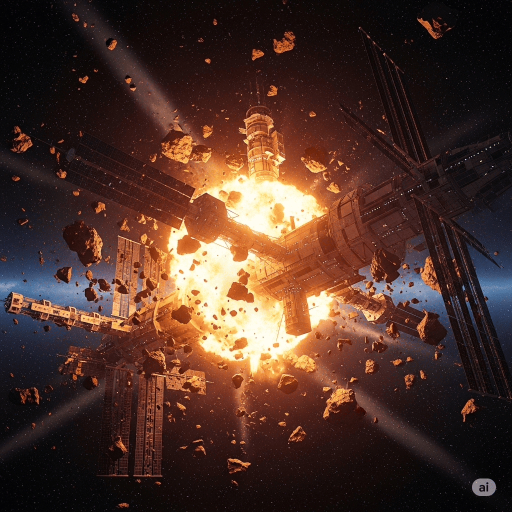 Planet landscape and a sun