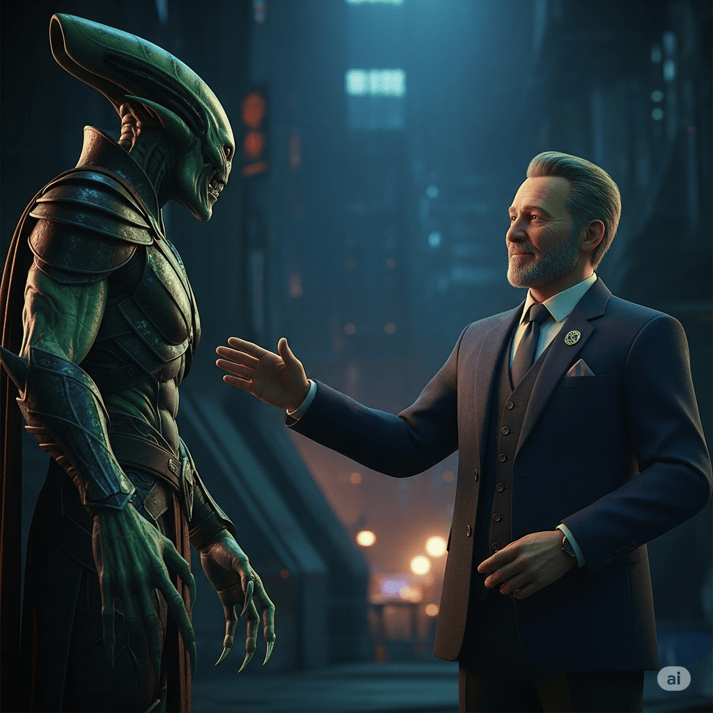 Planet landscape and a sun