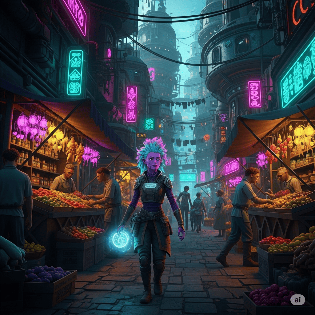 Planet landscape and a sun